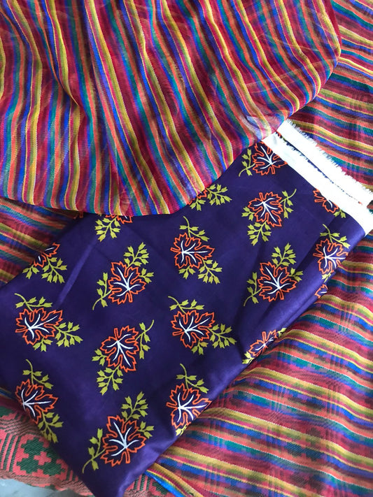Lawn 3 pc royal blue